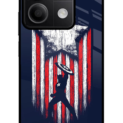 Captain America Marvel Art Redmi Note 13 5G Glass Case