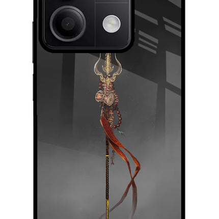 Shiv Trishul Redmi Note 13 5G Glass Case Back Cover by Casekaro