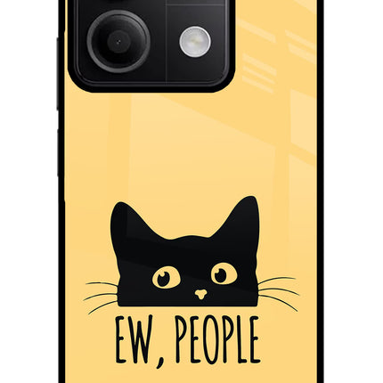 Ew People Catitude Redmi Note 13 5G Glass Case Back Cover by Casekaro