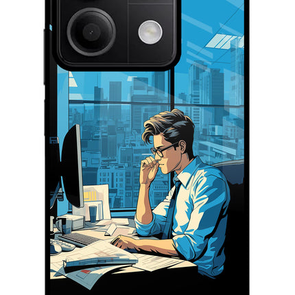Focused Hustler (AI Generated) Redmi Note 13 5G Glass Case