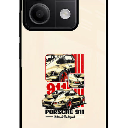 Classic Porsche 911 Redmi Note 13 5G Glass Case Back Cover by Casekaro