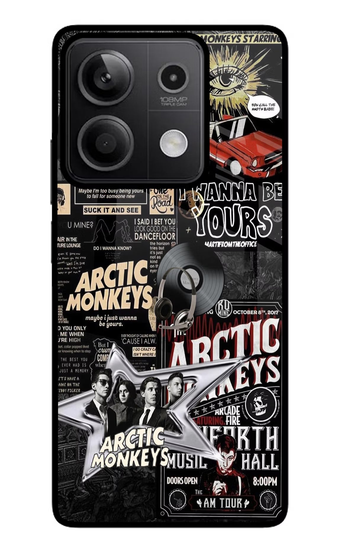 Arctic Monkeys Redmi Note 13 5G Glass Case Back Cover by Casekaro