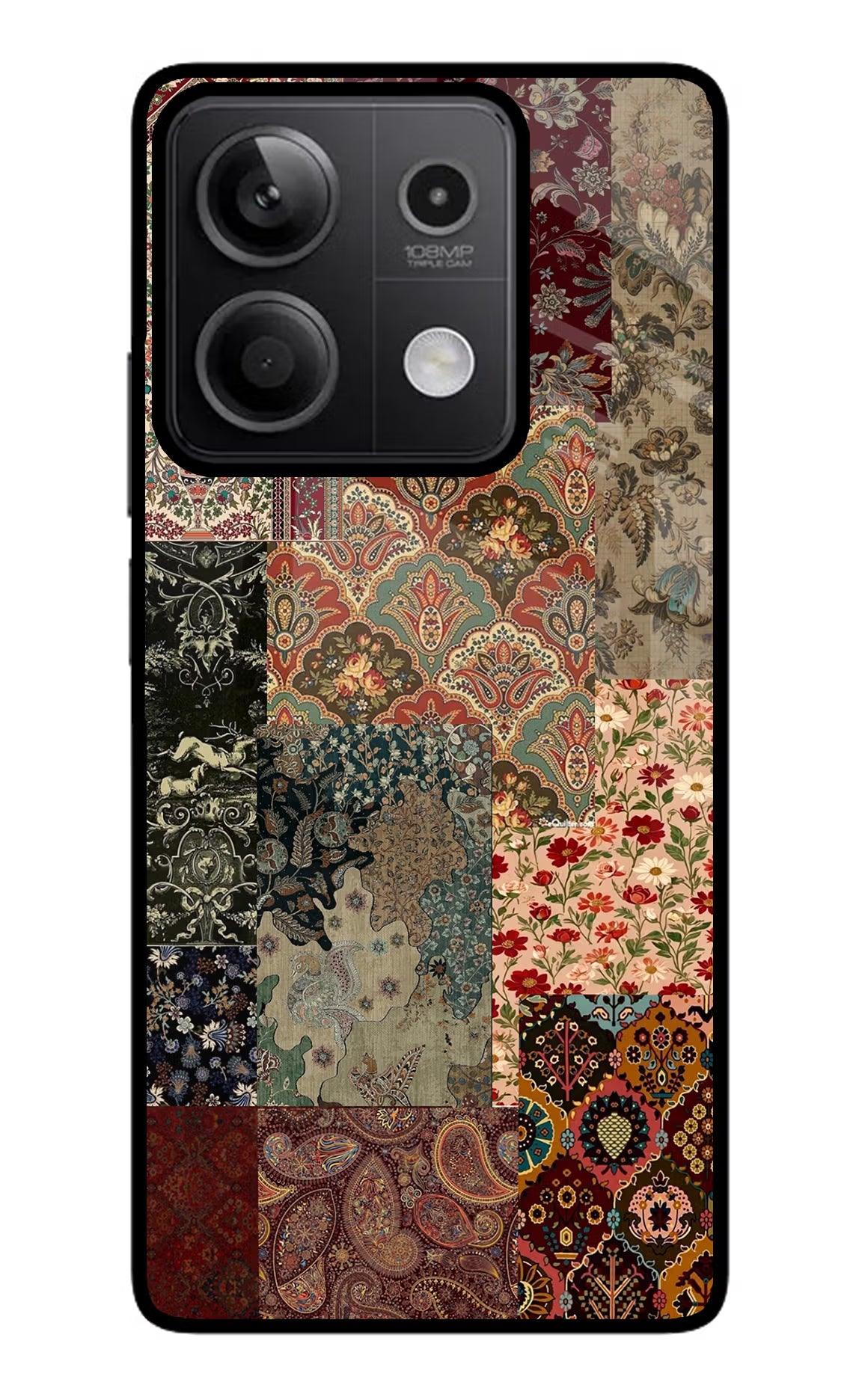 Desi Print Redmi Note 13 5G Glass Case Back Cover by Casekaro
