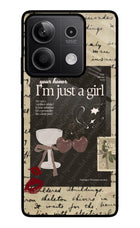 I am just a girl Redmi Note 13 5G Glass Case