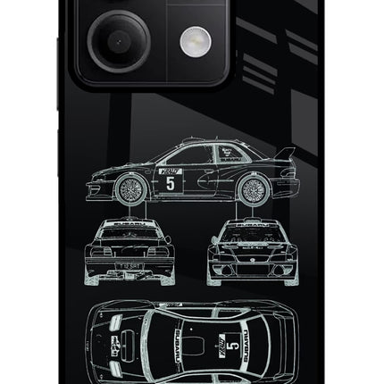 WRC'99 Redmi Note 13 5G Glass Case Back Cover by Casekaro
