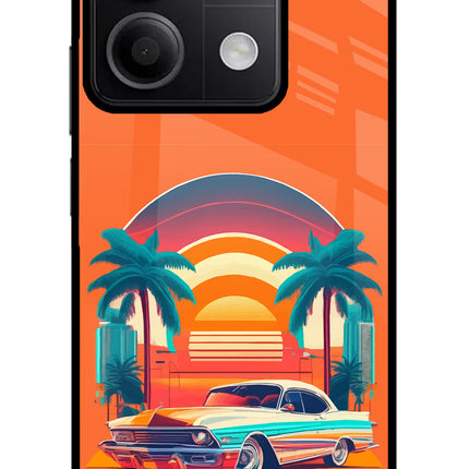 Palm Drive 80s Redmi Note 13 5G Glass Case