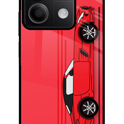 Red Velocity Redmi Note 13 5G Glass Case