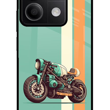 Striped Moto Drift Redmi Note 13 5G Glass Case