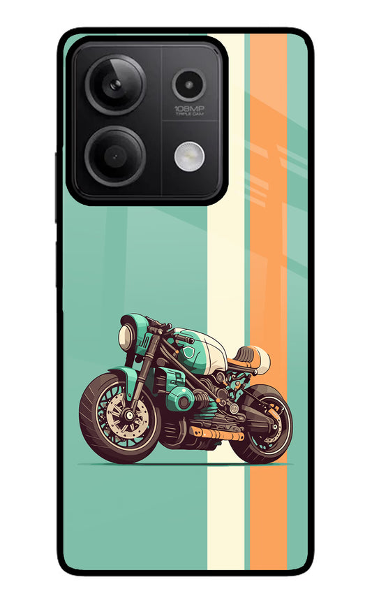 Striped Moto Drift Redmi Note 13 5G Glass Case