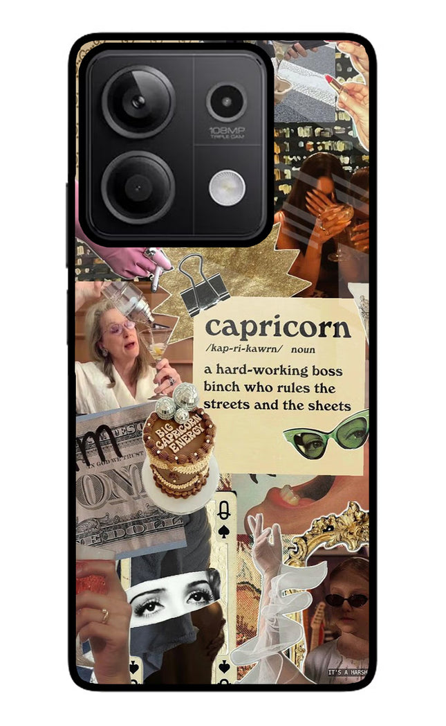 Capricorn Zodiac Redmi Note 13 5G Glass Case