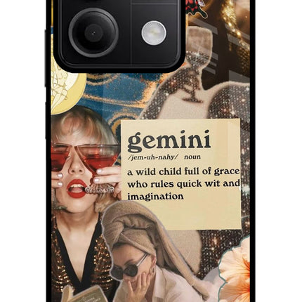 Gemini Zodiac Redmi Note 13 5G Glass Case