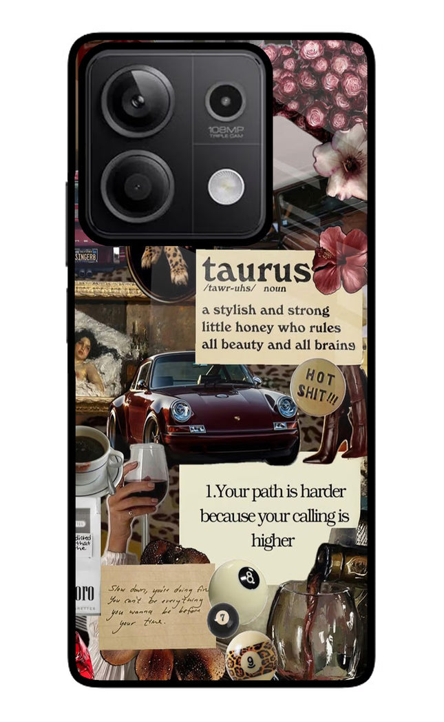 Taurus Zodiac Redmi Note 13 5G Glass Case