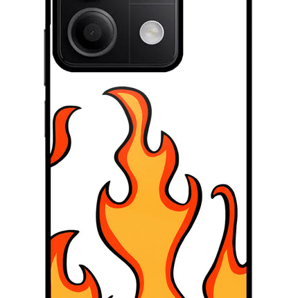 Fired Up – White Redmi Note 13 5G Glass Case