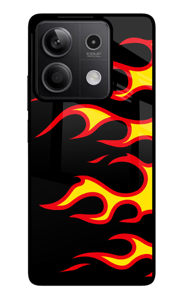 Side Sweep Flames Redmi Note 13 5G Glass Case