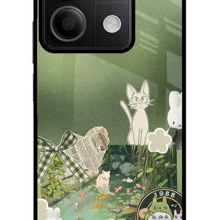 Aesthetic anime Redmi Note 13 5G Glass Case
