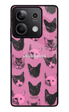 Pink Cats Redmi Note 13 5G Glass Case