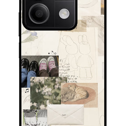 Soft Aesthetic Redmi Note 13 5G Glass Case Back Cover by Casekaro