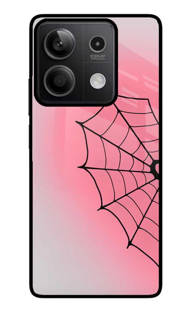 Pink Web Redmi Note 13 5G Glass Case