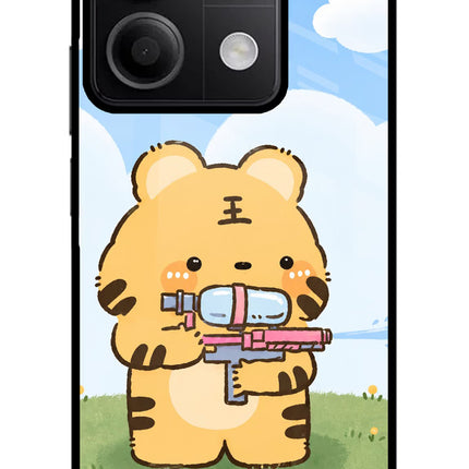 Tiger Treat Redmi Note 13 5G Glass Case Back Cover by Casekaro