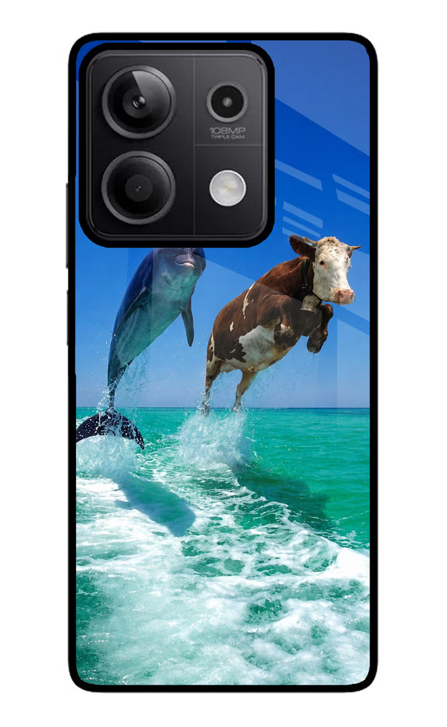Dolphin vs Cow Redmi Note 13 5G Glass Case