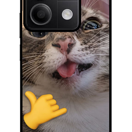 Silly Cat Call Redmi Note 13 5G Glass Case