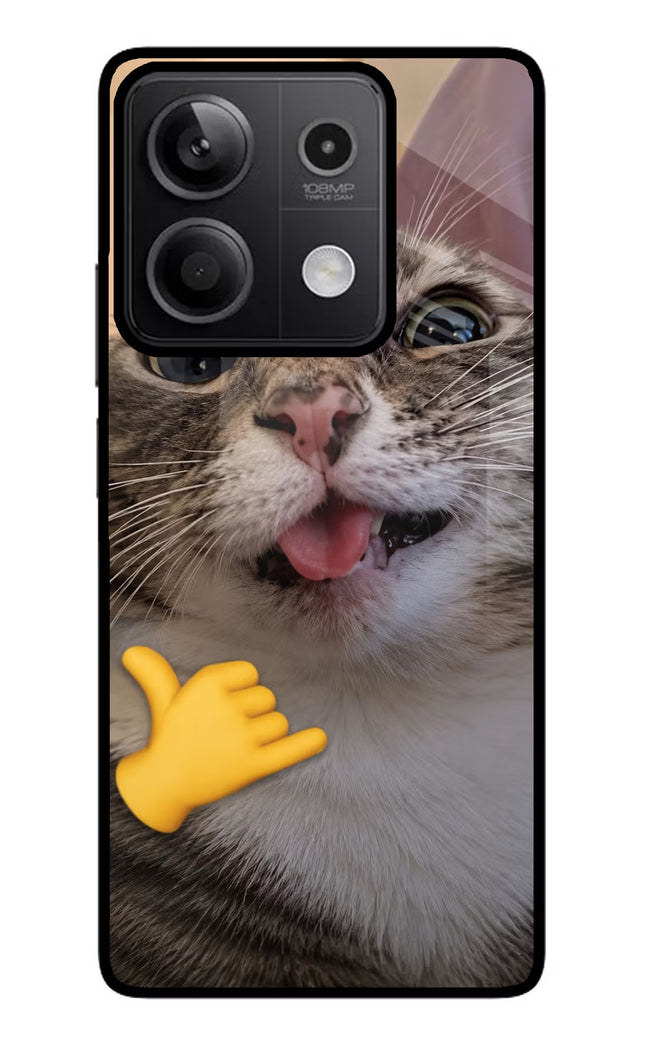 Silly Cat Call Redmi Note 13 5G Glass Case