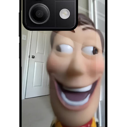 Side Eye Woody Redmi Note 13 5G Glass Case Back Cover by Casekaro