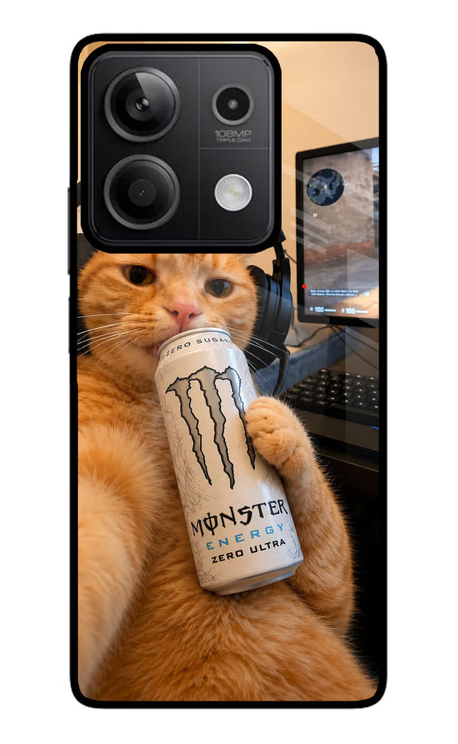 Gamer Cat Energy Redmi Note 13 5G Glass Case