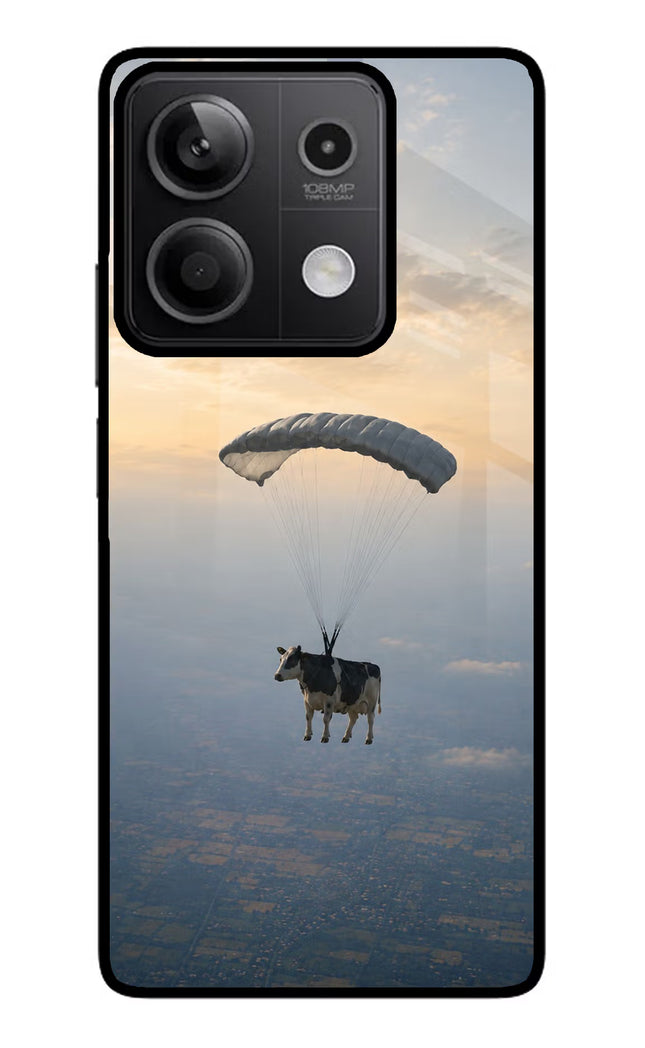 Skydiving Cow Redmi Note 13 5G Glass Case