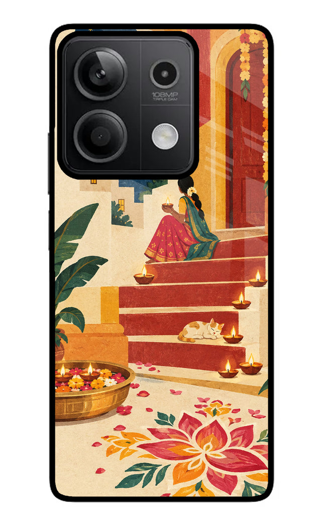 Diwali Rangoli Redmi Note 13 5G Glass Case