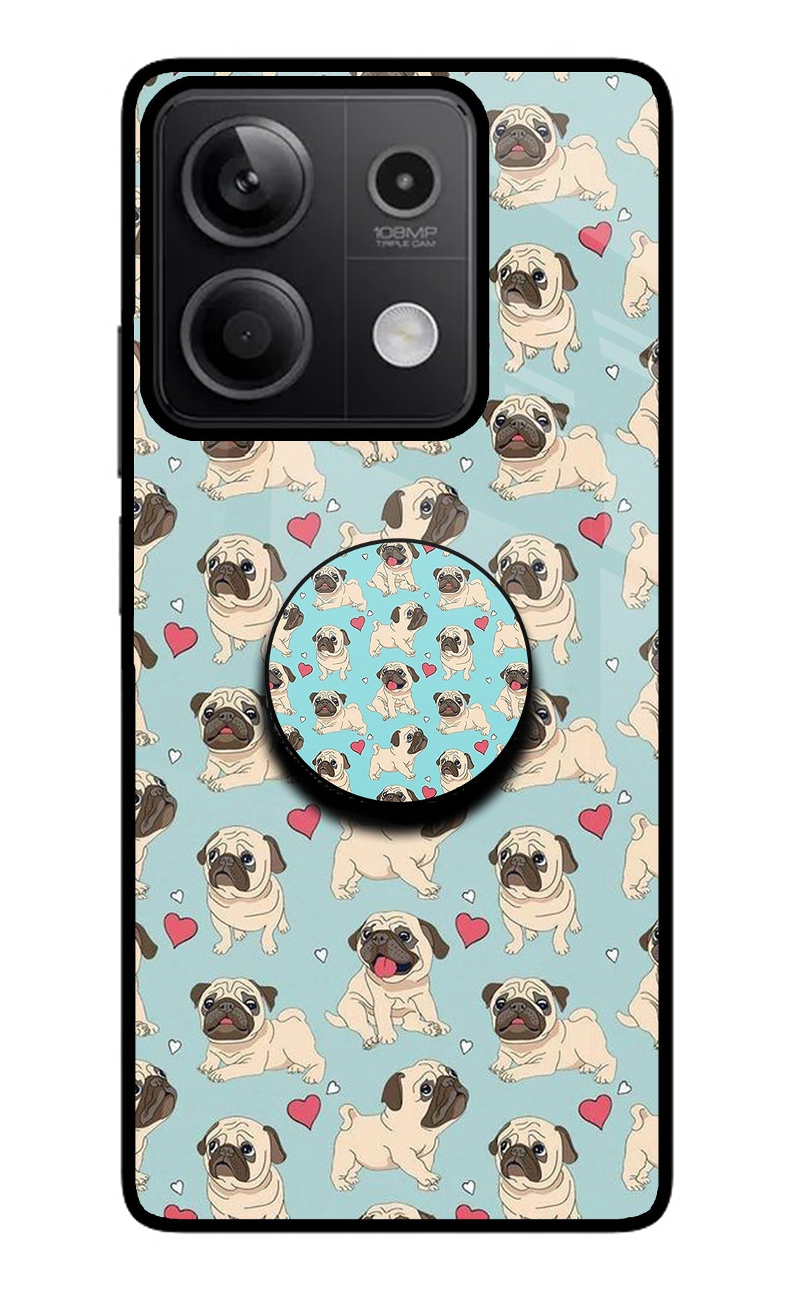 Pug Dog Redmi Note 13 5G Glass Case