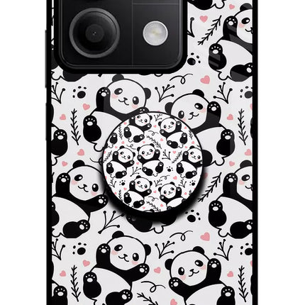 Cute Panda Redmi Note 13 5G Glass Case