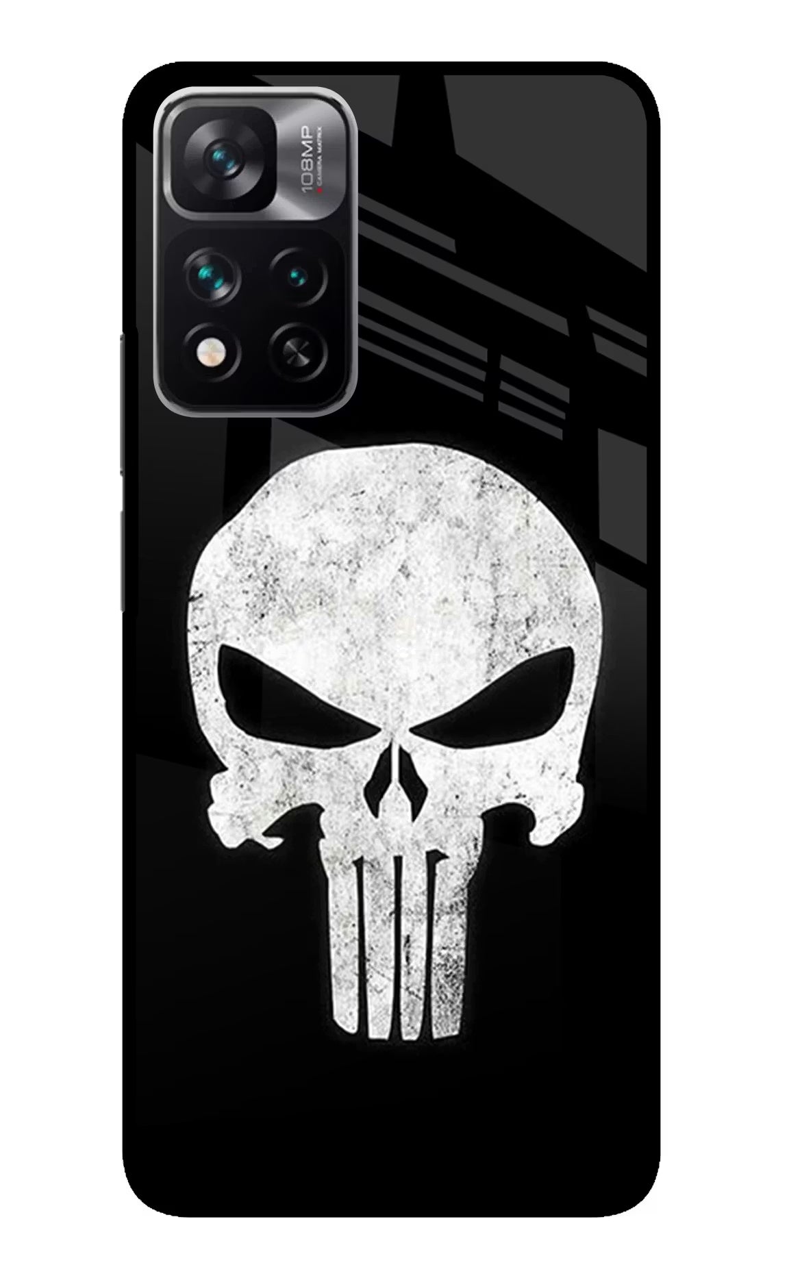 Punisher Skull Redmi Note 13 Pro 5G Glass Case Back Cover by Casekaro