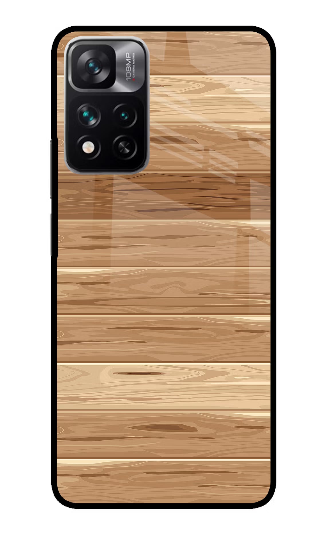 Wooden Vector Redmi Note 13 Pro 5G Glass Case Back Cover by Casekaro