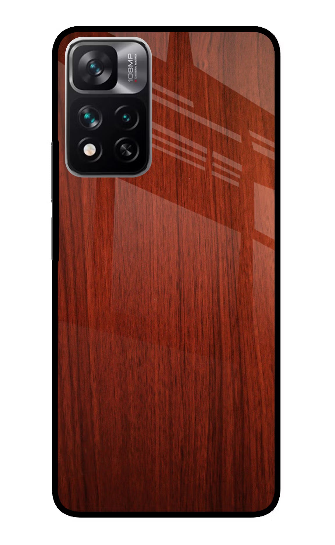 Wooden Plain Pattern Redmi Note 13 Pro 5G Glass Case Back Cover by Casekaro