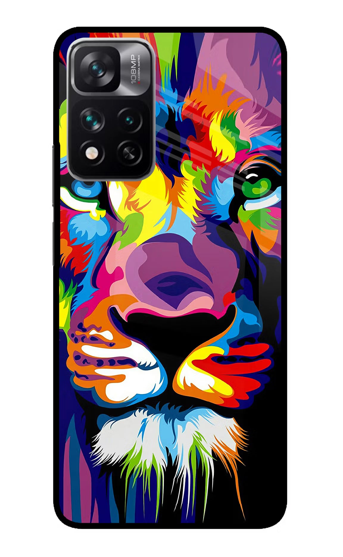 Lion Redmi Note 13 Pro 5G Glass Case Back Cover by Casekaro