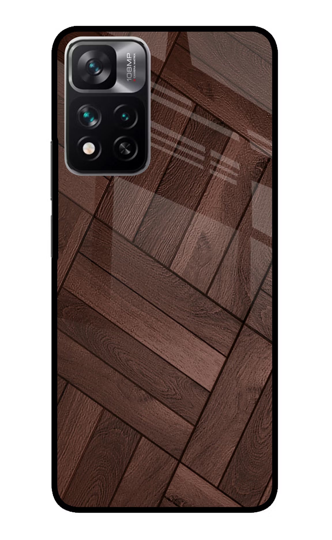 Wooden Texture Design Redmi Note 13 Pro 5G Glass Case Back Cover by Casekaro