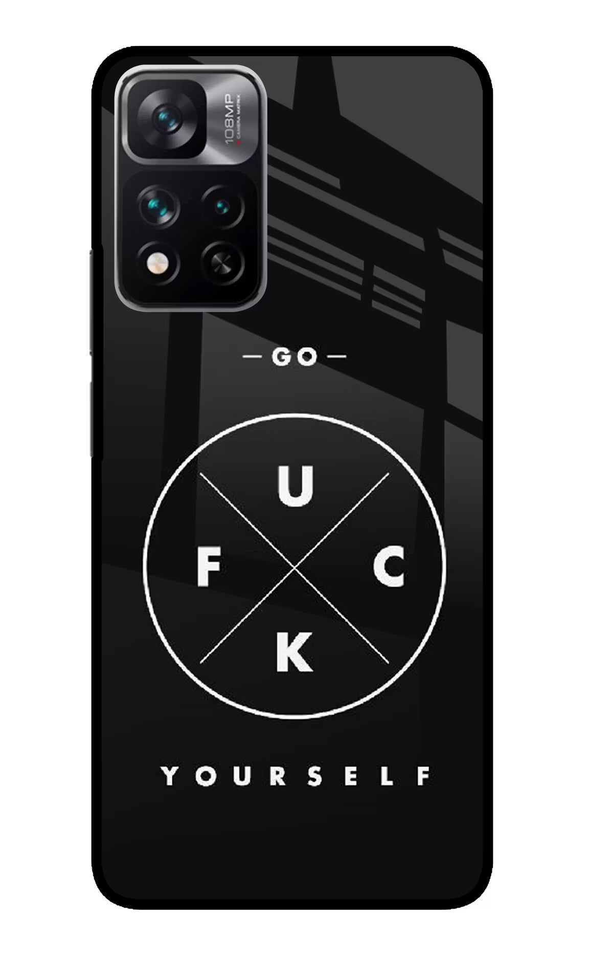 Go Fuck Yourself Redmi Note 13 Pro 5G Glass Case Back Cover by Casekaro