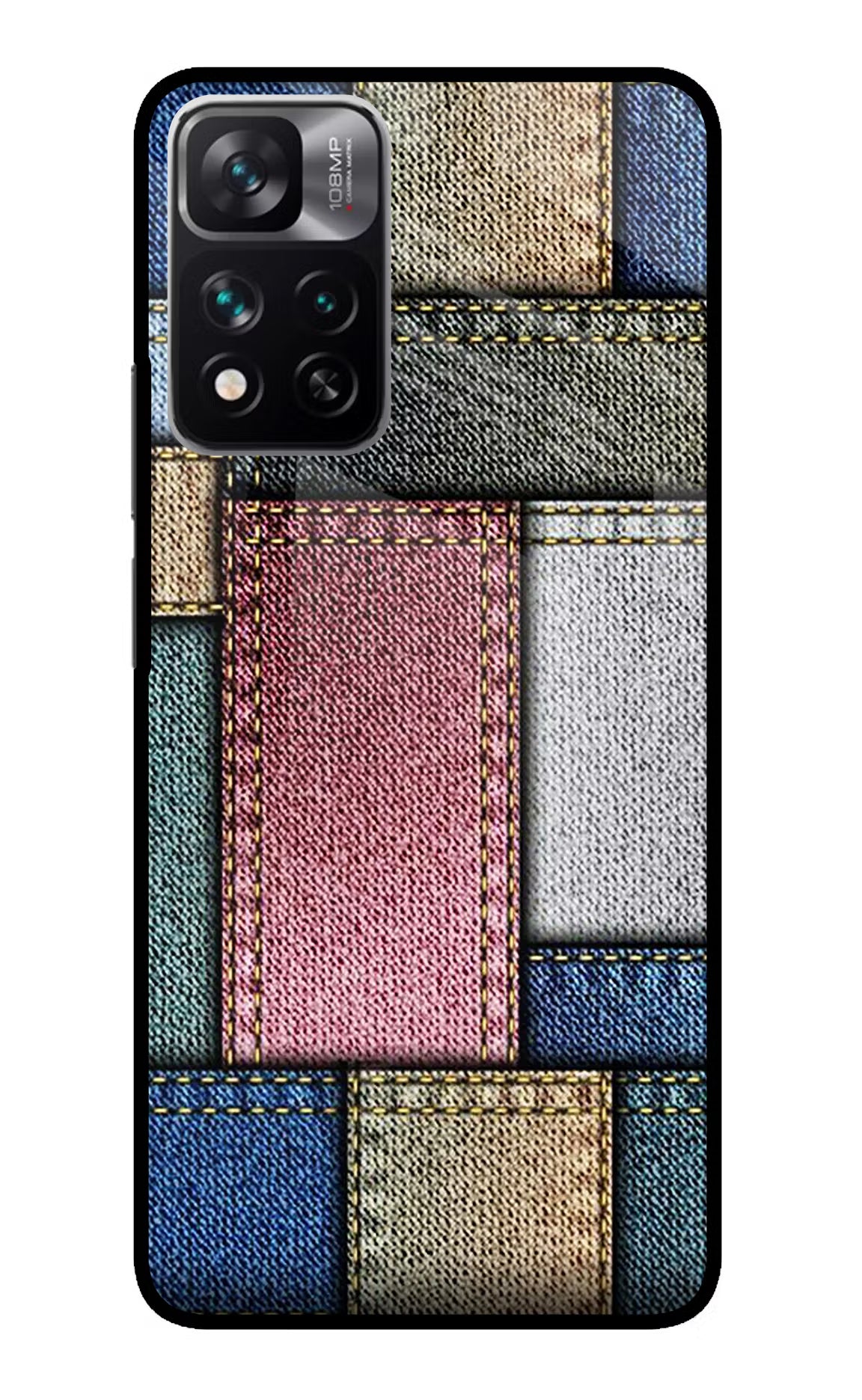 Multicolor Jeans Redmi Note 13 Pro 5G Glass Case Back Cover by Casekaro