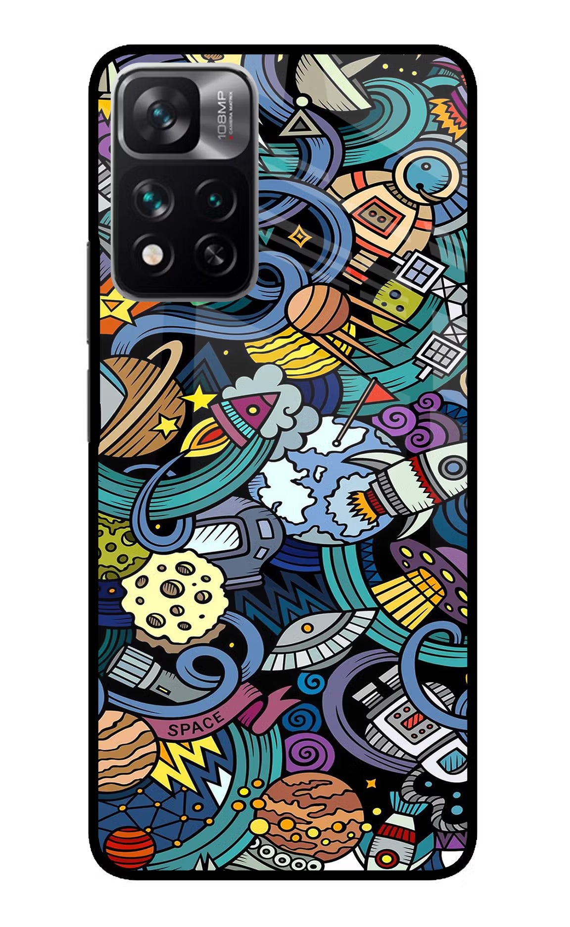 Space Abstract Redmi Note 13 Pro 5G Glass Case Back Cover by Casekaro