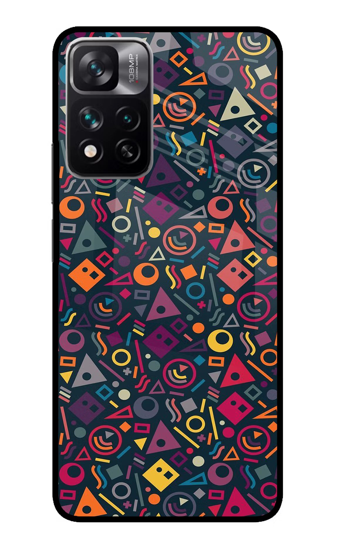 Geometric Abstract Redmi Note 13 Pro 5G Glass Case Back Cover by Casekaro