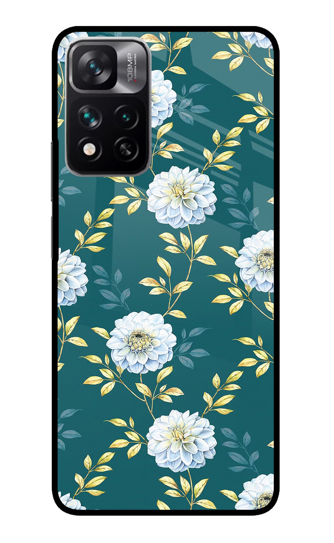 Flowers Redmi Note 13 Pro 5G Glass Case Back Cover by Casekaro