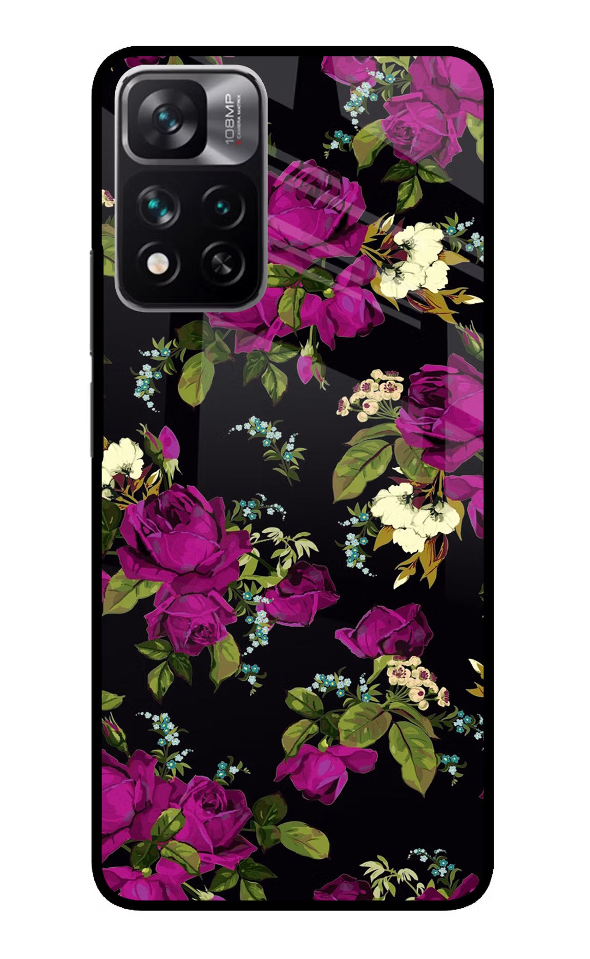 Flowers Redmi Note 13 Pro 5G Glass Case Back Cover by Casekaro