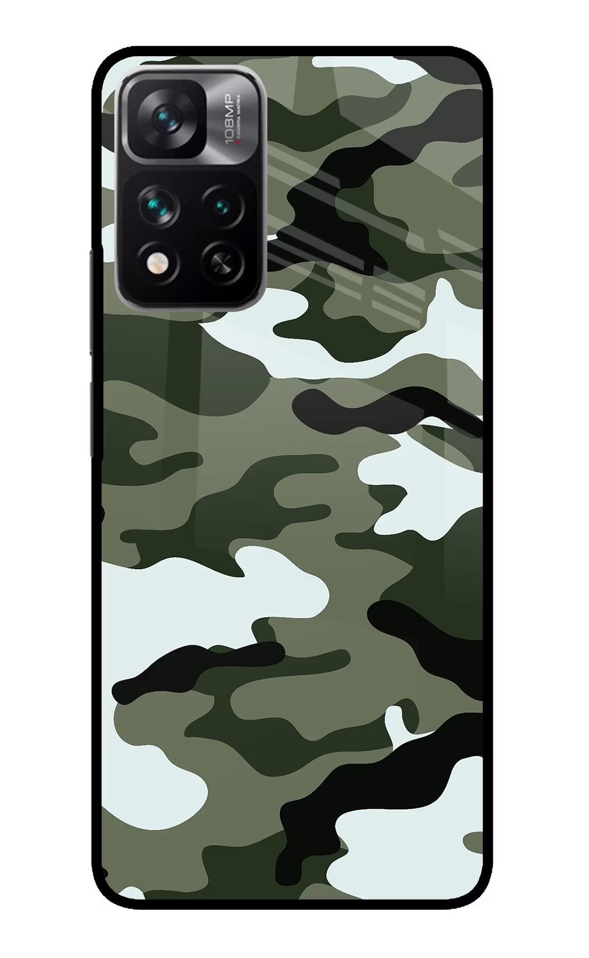 Camouflage Redmi Note 13 Pro 5G Glass Case Back Cover by Casekaro