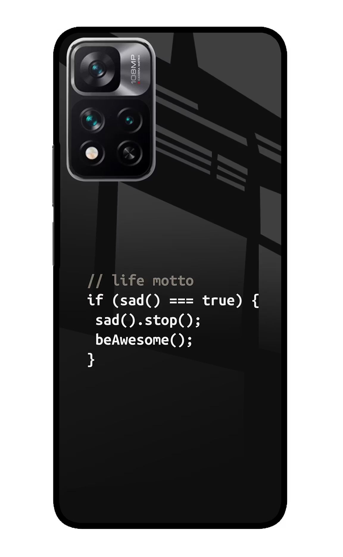 Life Motto Code Redmi Note 13 Pro 5G Glass Case Back Cover by Casekaro