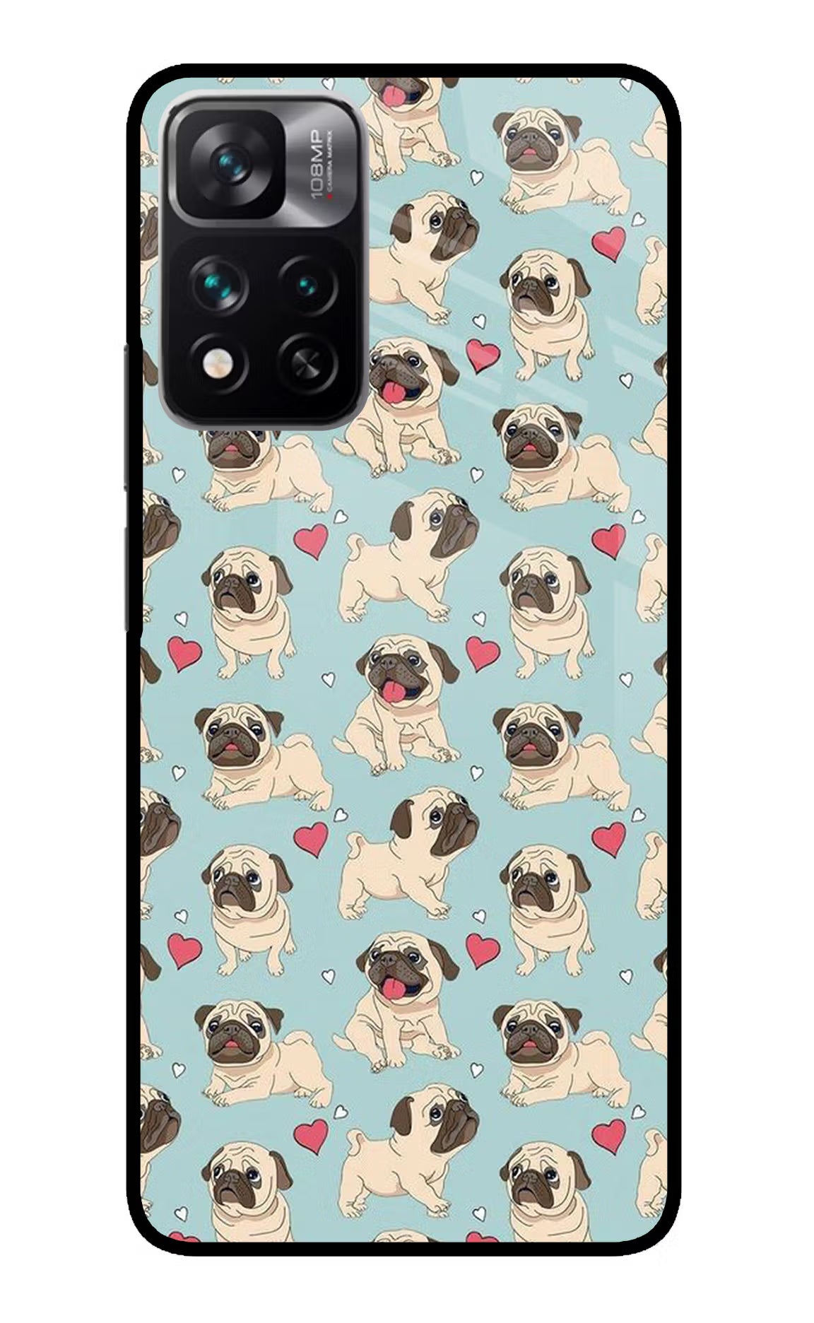 Pug Dog Redmi Note 13 Pro 5G Glass Case Back Cover by Casekaro