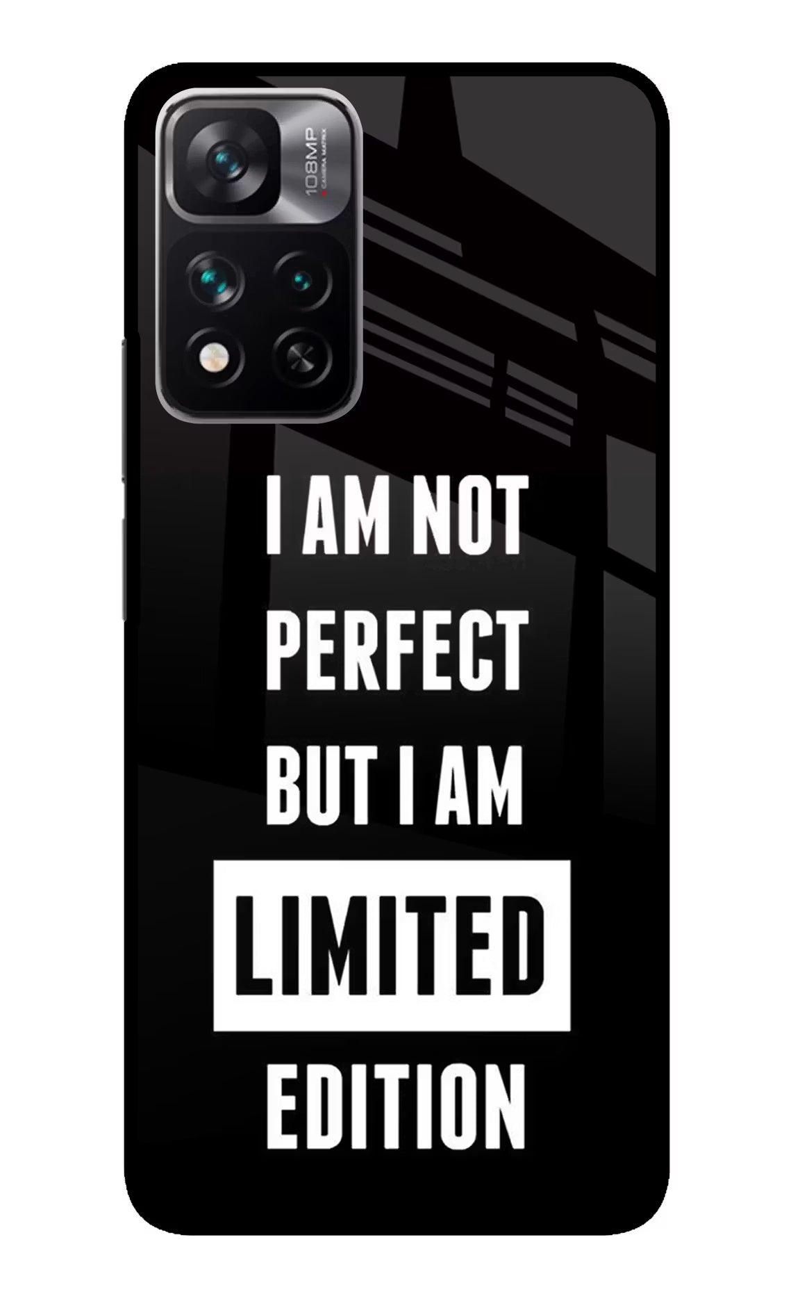 I Am Not Perfect But I Am Limited Edition Redmi Note 13 Pro 5G Glass Case Back Cover by Casekaro