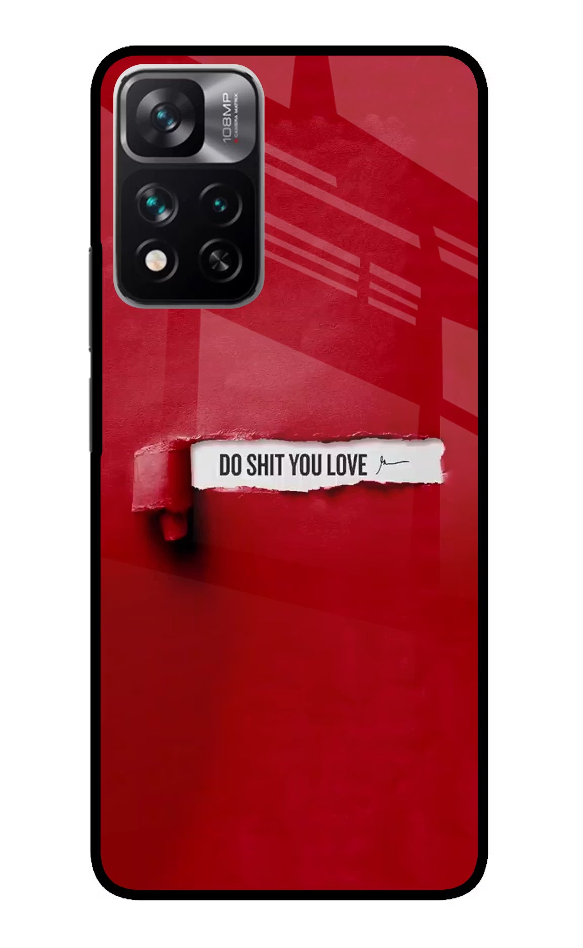 Do Shit You Love Redmi Note 13 Pro 5G Glass Case Back Cover by Casekaro