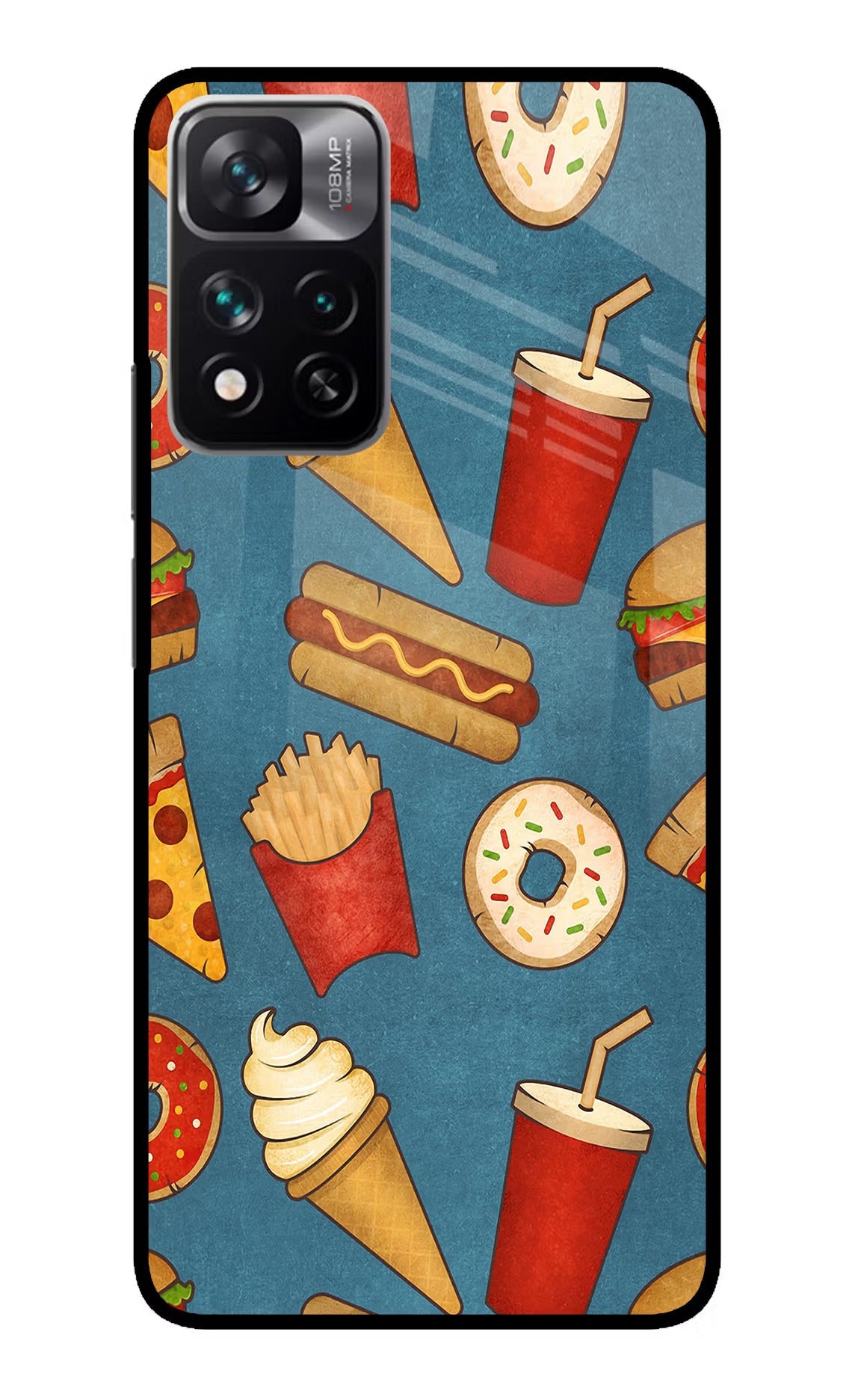 Foodie Redmi Note 13 Pro 5G Glass Case Back Cover by Casekaro