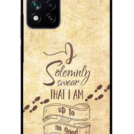 I Solemnly swear that i up to no good Redmi Note 13 Pro 5G Glass Case Back Cover by Casekaro
